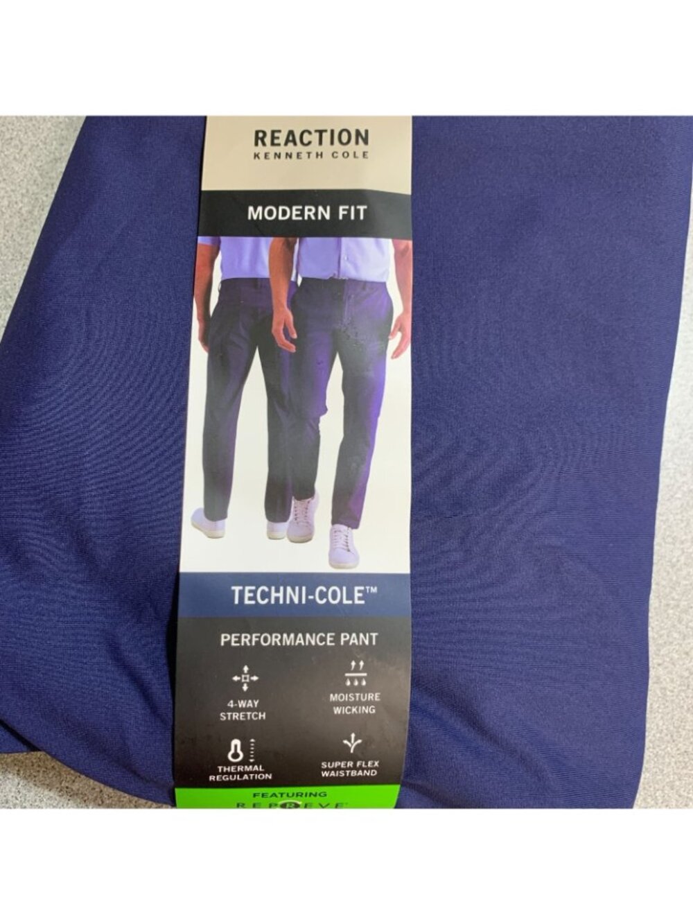 Kenneth Cole Reaction Men's Navy Dress Pants - Picture 6 of 16